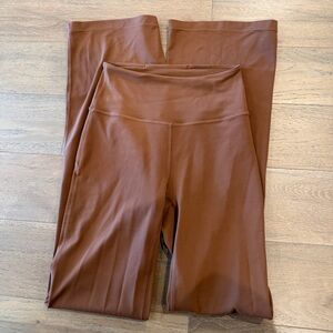 Brown lululemon nulu groove align flare leggings